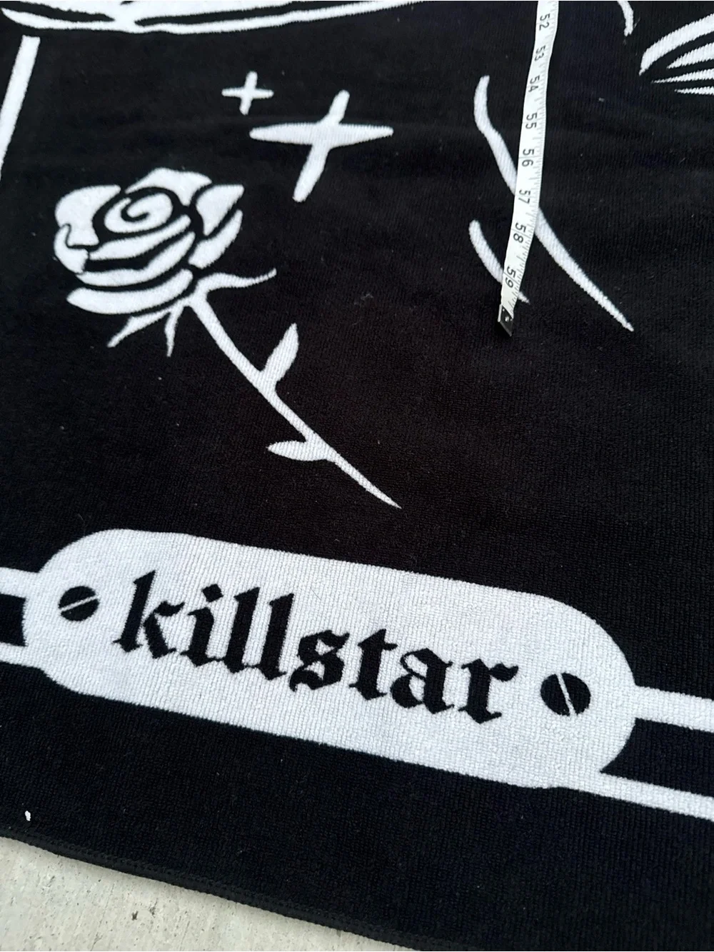Killstar Wish You Were Here Skeleton Coffin Beach Towel 185cm x 101cm
